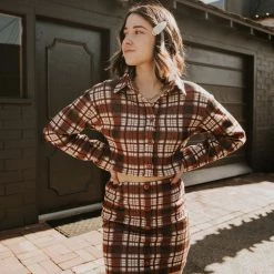 Blue Blush Hey Love Plaid Mini Skirt Bottoms