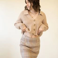 Le Lis Walking Home Plaid Mini Skirt Featured