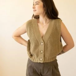 Miss Love Broken Arrows Sleeveless Knit Top Featured