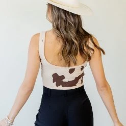 Bailey Rose Every Thing Cow Print Crop Top