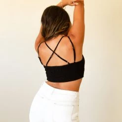 Papermoon Find You Smocked Crop Top Tops