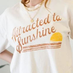Nectar Clothing Featured Attracted To Sunshine Crop Graphic Tee