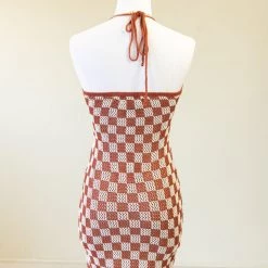 Emory Park Say Anything Checkered Knit Dress Featured