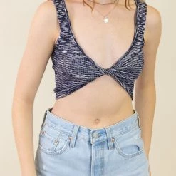 Cotton Candy Featured Cool It Front Twist Crop Top
