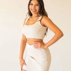 Papermoon Featured Come & Go Ribbed Mini Skirt
