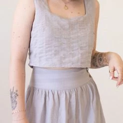 Final Touch Almost Home Sleeveless Crop Top