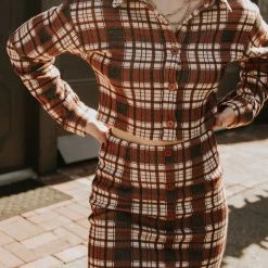 Blue Blush Hey Love Plaid Mini Skirt Bottoms