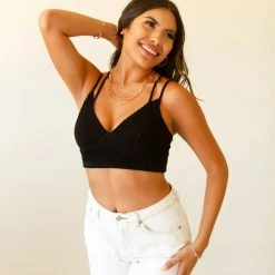 Papermoon Find You Smocked Crop Top Tops