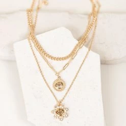 Joia Accessories Smiley Sun Layered Necklace
