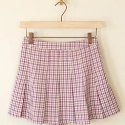 Cotton Candy Now Or Never Plaid Mini Skirt Featured