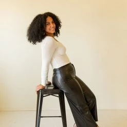 Miss Love Featured Let's Stay Faux Leather Pants