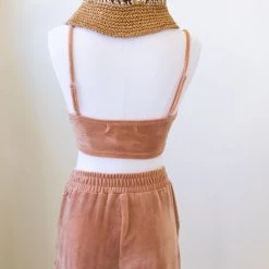 Nectar Clothing Remember When Velour Crop Top Featured