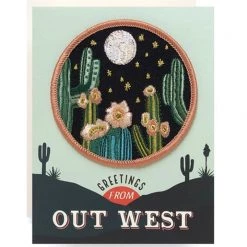 Home + Lifestyle Out West Patch Greeting Card By Antiquaria