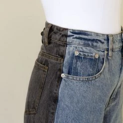 Beige Botany So Pretty Two Tone Denim Pants Featured