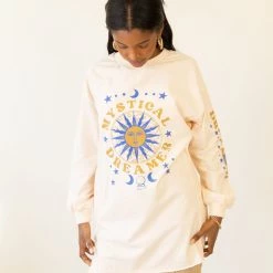 Polagram Mystical Dream Graphic T-Shirt Dress Graphic Tees