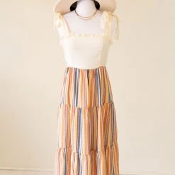 Blu Pepper Heat Waves Striped Midi Dress By For Good