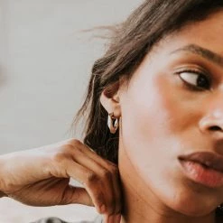 Nectar Clothing Mini Square Latch Hoop Earrings Accessories