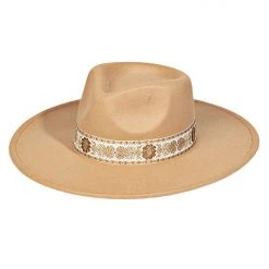 Nectar Clothing Embroidered Strap Fedora Hat