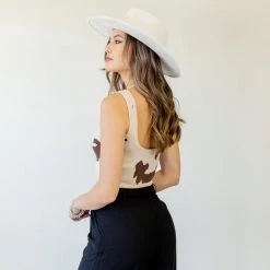 Bailey Rose Every Thing Cow Print Crop Top