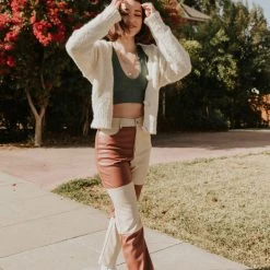 Blue Blush Featured Love Poem Color Block Pants