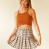 Ellison Electric Dreams Plaid Mini Skirt By For Good Featured