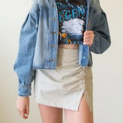 Cotton Candy Featured Better Believe Faux Leather Skort