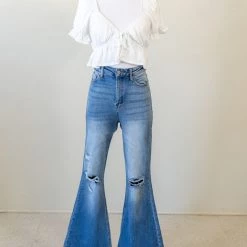 Nectar Denim The Olivine High Rise Flare Jeans By Nectar Premium Denim Featured