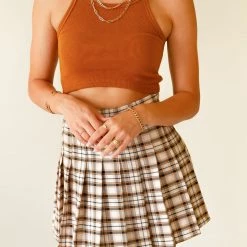 Ellison Electric Dreams Plaid Mini Skirt By For Good Featured