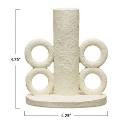 Bloomingville Home + Lifestyle Resin Taper Candle Holder W/Handles