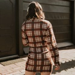 Blue Blush Hey Love Plaid Mini Skirt Bottoms