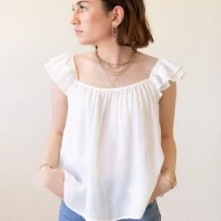 Blu Pepper Be Alright Sleeveless Ruffled Top Featured