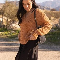 Papermoon Featured Stop Everything Crochet Knit Sweater