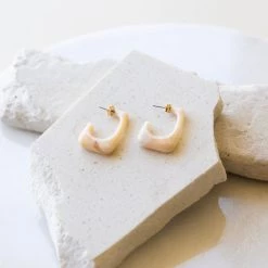 Fame Acetate Square Hoop Earrings Accessories