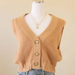 Miss Love Broken Arrows Sleeveless Knit Top Featured