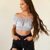 Audrey Act Natural OTS Crop Top