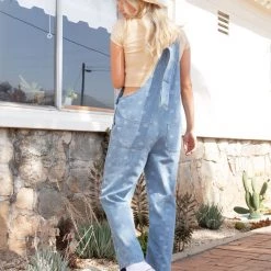 Nectar Clothing Featured Smiley Face Denim Overalls