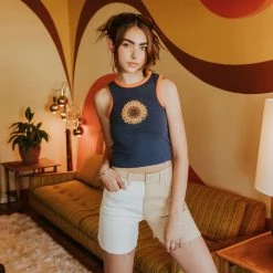 Bailey Rose Featured So Great Color Block Denim Shorts