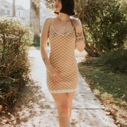 Emory Park Featured Look Back Checkered Cami Dress