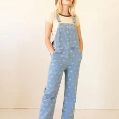 Nectar Clothing Featured Smiley Face Denim Overalls