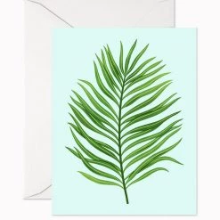 Linden Paper Co. Areca Palm Greeting Card By Linded Paper Co.
