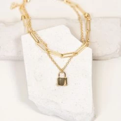 Joia Lock Chain Necklace