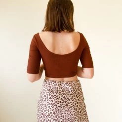 Audrey Featured Best Thing Mid Sleeve Crop Top