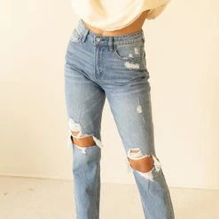 Nectar Denim Featured The Lilia Distressed Mom Jeans By Nectar Premium Denim