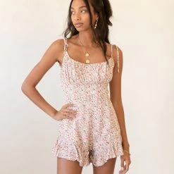 Nectar Clothing By Surprise Floral Cami Romper