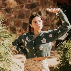 Nectar Clothing Little Moment Floral Cardigan