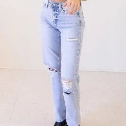 Nectar Denim The Denise Vintage Distressed Dad Jeans By Nectar Premium Denim