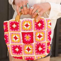 Street Level Crochet Floral Patter Purse Summer Collection