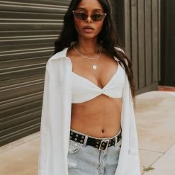 Twin Sister Bring It Dot Print Bra Top