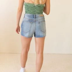 Nectar Clothing High Rise Denim Mom Shorts By Nectar Premium Denim Featured