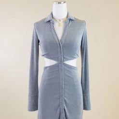 Cotton Candy Tainted Long Sleeve Dress Dresses